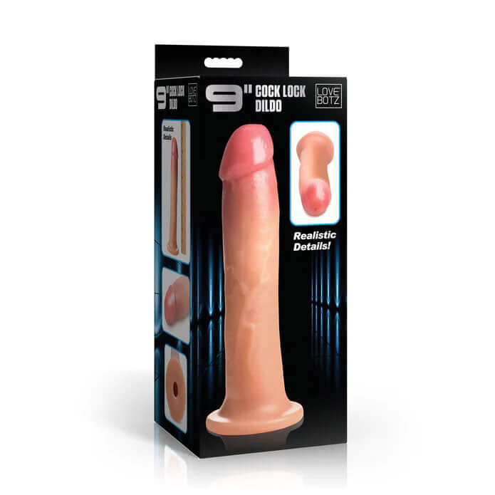 9" Cock Lock Dildo - Light-0