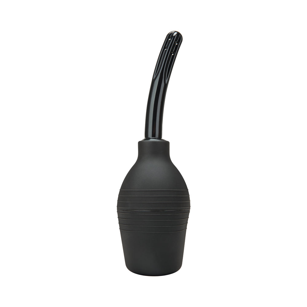 b-Vibe Essentials Enema Douche With Nozzle 310 mL Black for comfortable and discreet pre-play cleansing.