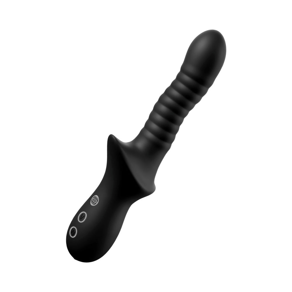 Anal Fantasy Elite Pleasure Wave Vibrating Probe Black showcasing its unique WaveMotion technology for enhanced pleasure.