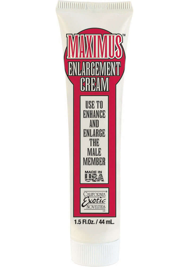 Maximus Enlargement Cream 1.5 Oz Bulk tube packaging for intimate wellness and enhancement.