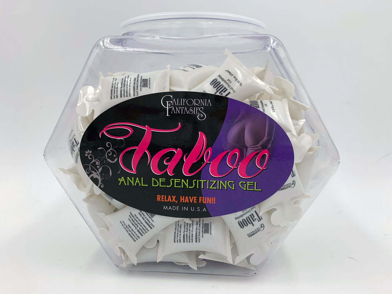 Taboo - Anal Desensitizing Gel - 72 Piece Fishbowl - 10 ml Pillows-0