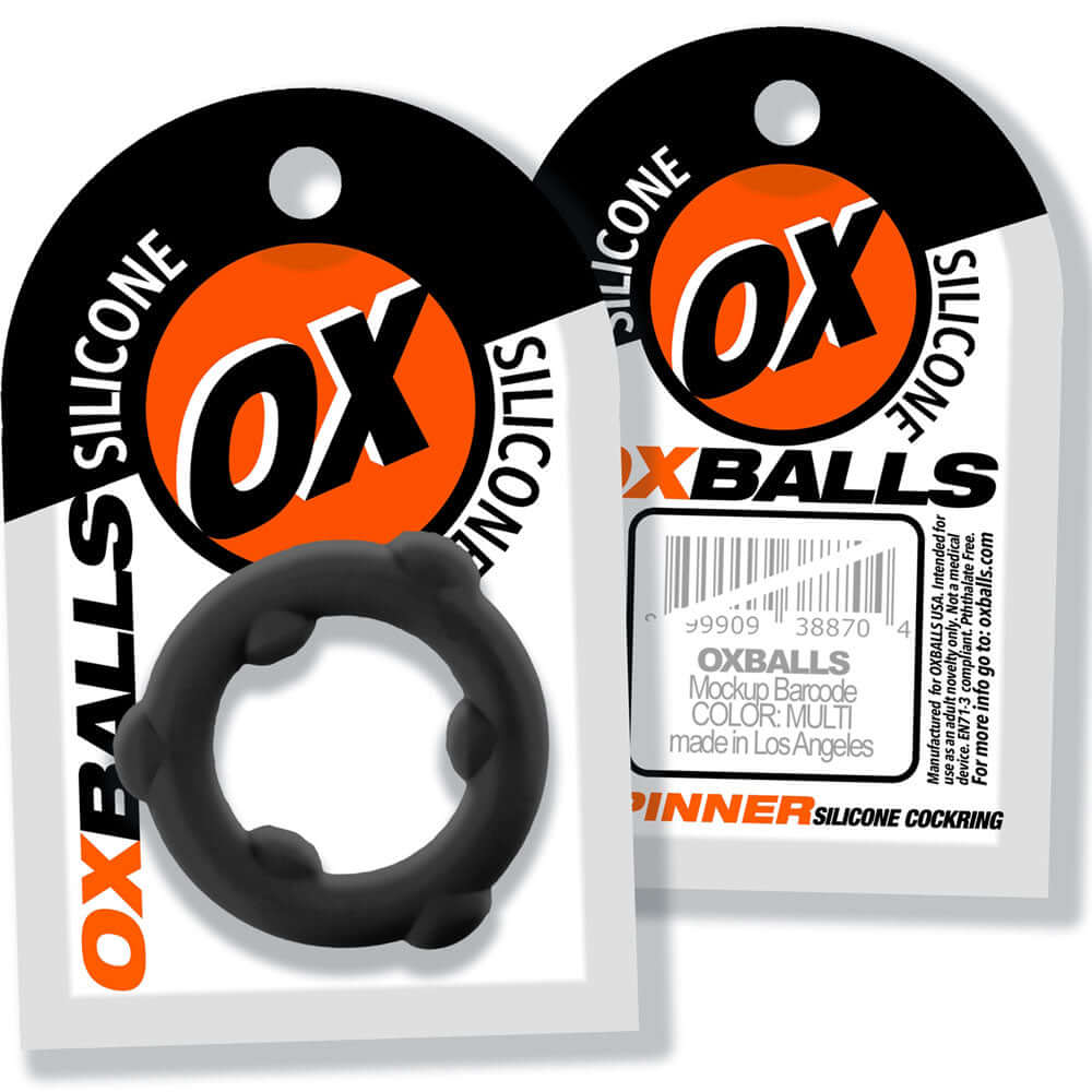 Spinner Single Silicone Ring - Black Silicone-0