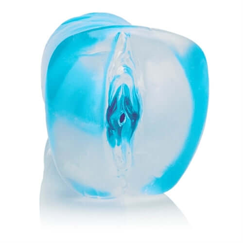 Shanes World Strokes College Tease Blue Stroker, a blue soft and stretchy stroker for satisfying stimulation.