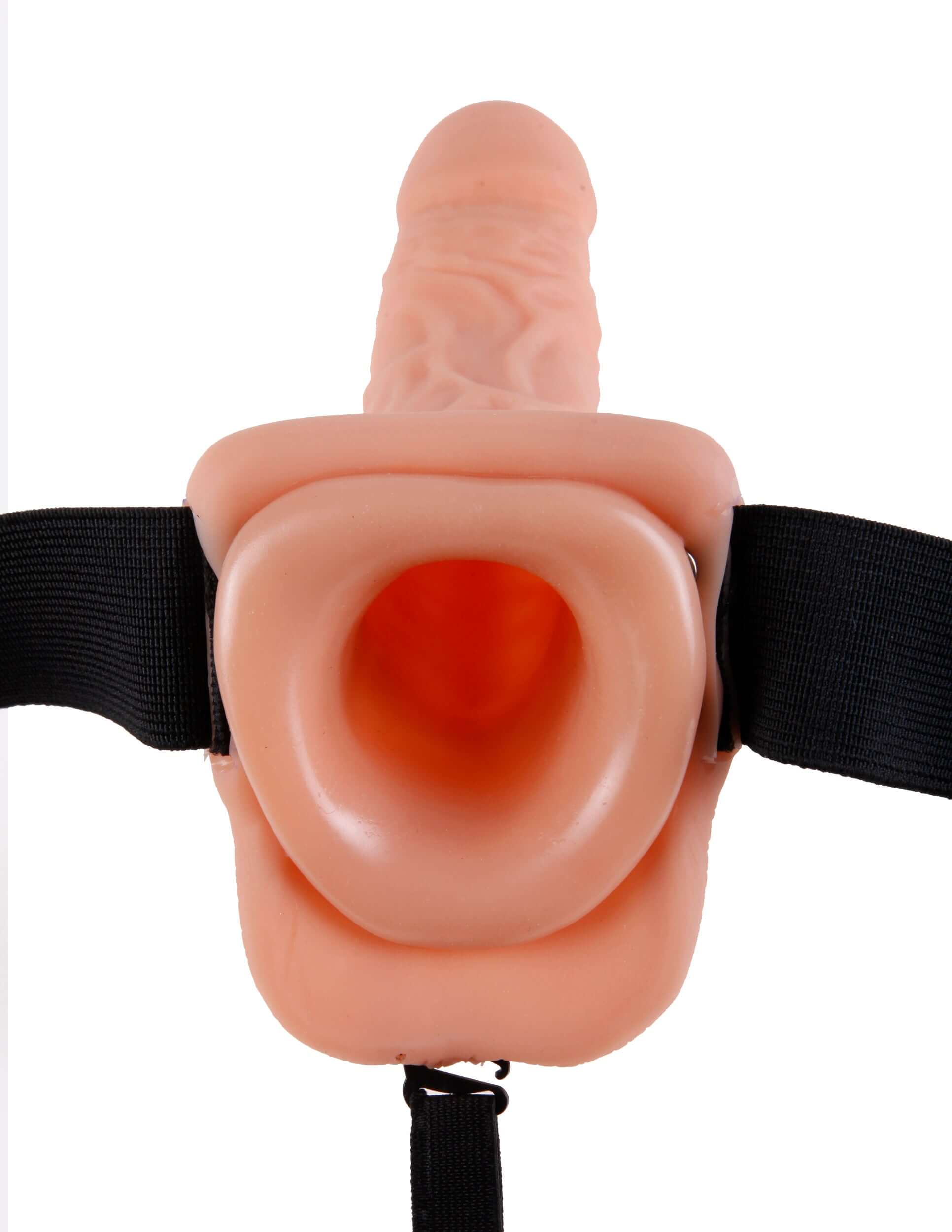 Fetish Fantasy Hollow Strap-on 9 inch With Balls Flesh, designed for comfort and enhanced intimate experiences.