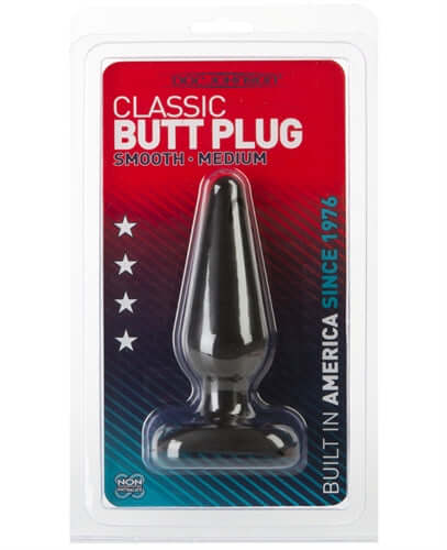 Classic Butt Plug Smooth - Medium - Black-0