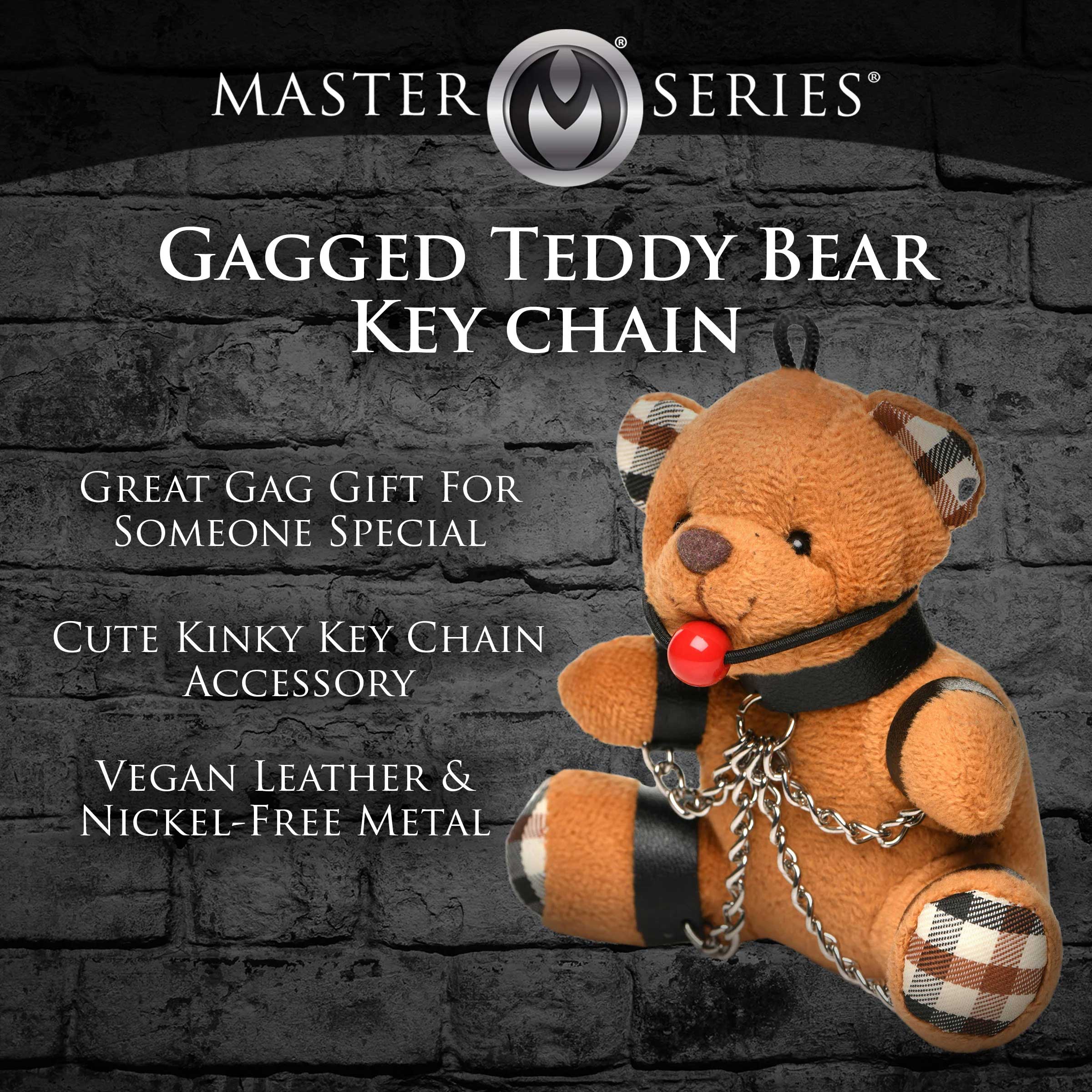 Gagged Teddy Bear Keychain-0