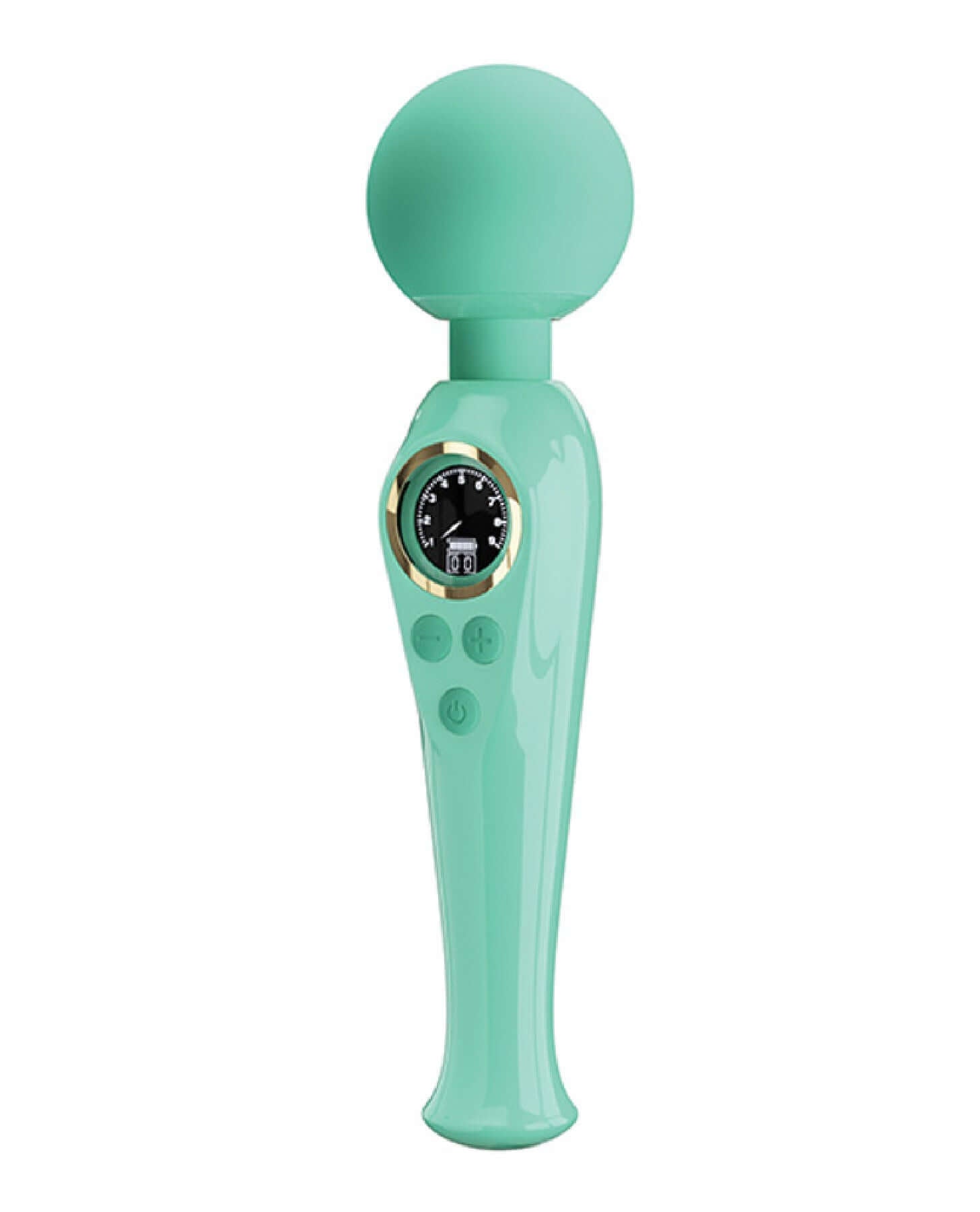 Turquoise Skylar LED Digital Display Vibrating Wand with Powerful Motor, Flexible Neck, and Digital Screen for 10 Vibration Modes and 9 Speed Levels