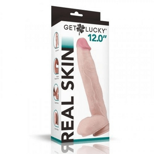 Real Skin 12 Inch Dual Layer Dong Tan packaging showcasing lifelike design and features.
