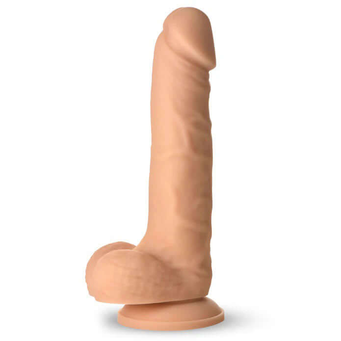 Easy Riders 7" Silicone Dildo With Balls - Light-1