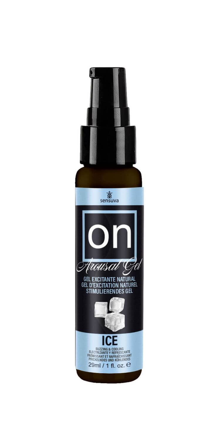 On Arousal Female Gel Ice 1 Oz Bottle for enhancing intimate sensations and natural arousal.