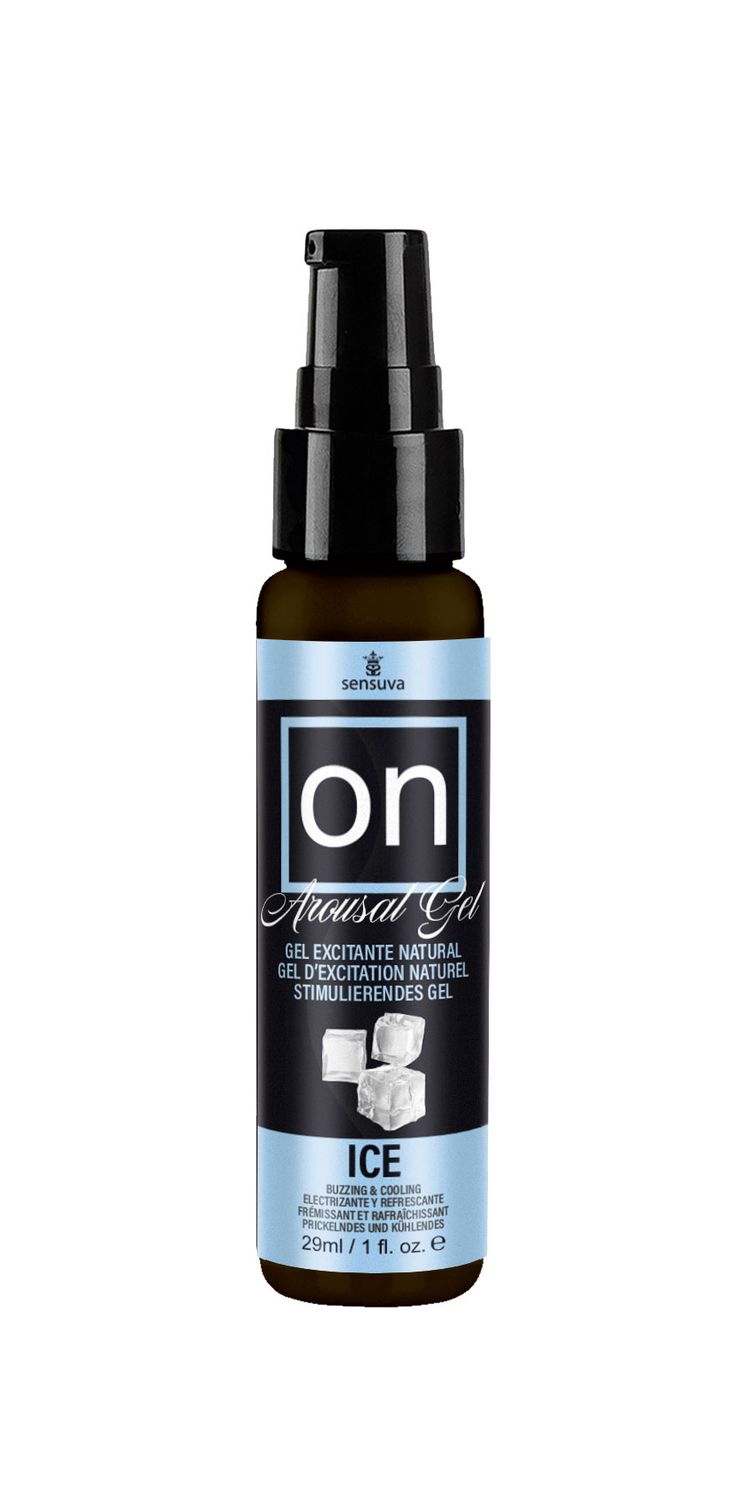 On Arousal Female Gel Ice 1 Oz Bottle for enhancing intimate sensations and natural arousal.