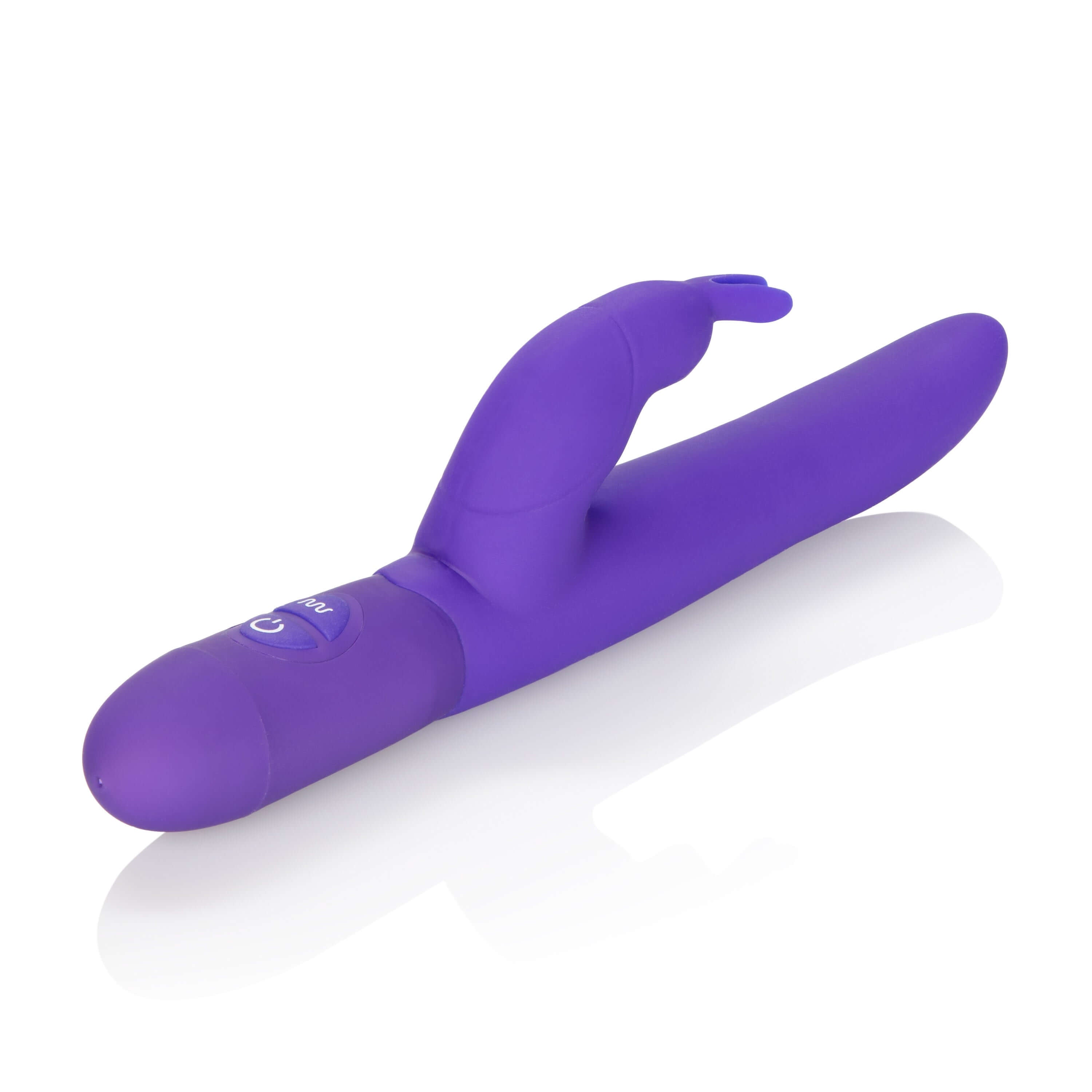 Posh 10-Function Silicone Bounding Bunny Vibrator Purple, premium-quality silicone vibrator for vaginal and clitoral pleasure.
