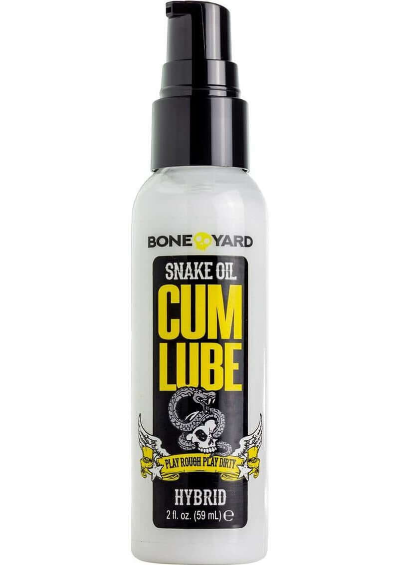 Boneyard Snake Oil Cum Lube Hybrid Blend Lubricant 2 Oz in a spray bottle with a sleek design