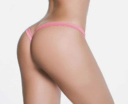 Wet Low v Clip on Thong - Medium/large - Wet Pink-1