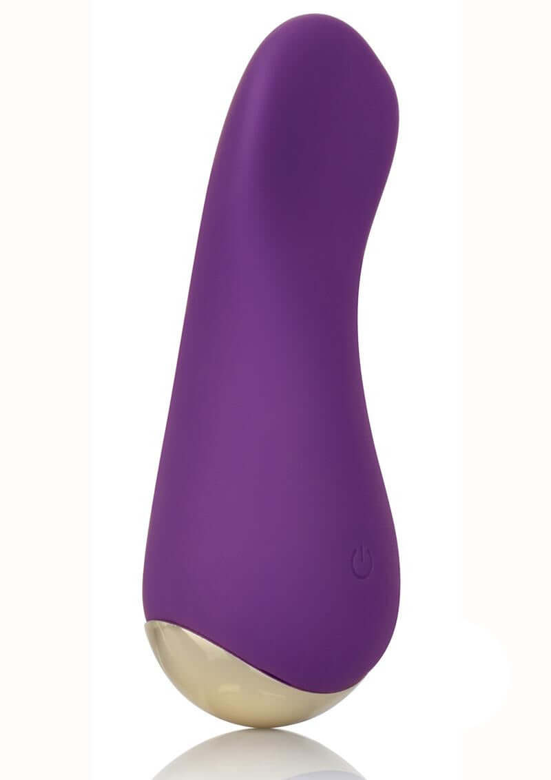 Slay Lover Silicone Rechargeable Massager Purple in sleek ergonomic design, showcasing its smooth curves and silicone exterior.