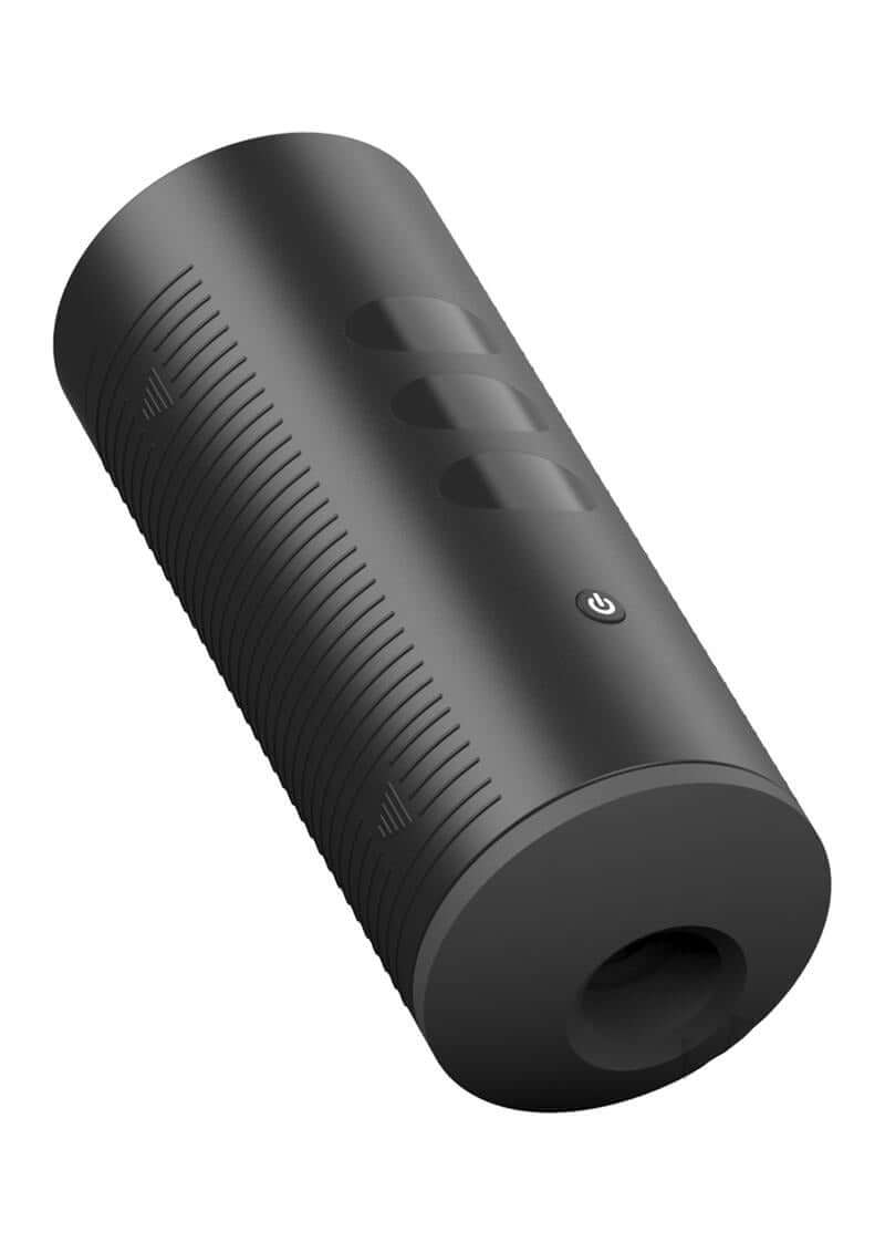 Kiiroo Titan Interactive Vibrating Masturbator, a sleek black handheld device for immersive pleasure.