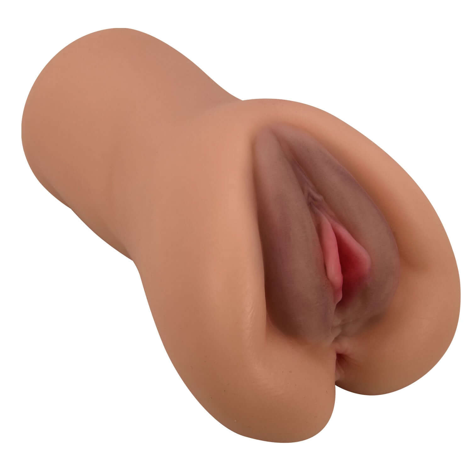 Realistic Eliana vagina-shaped masturbator in brown with detailed textures for enhanced sensations and pleasure.