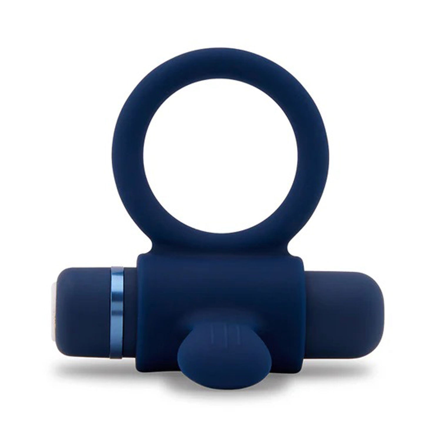 Nu Sensuelle Silicone Bullet Ring - Navy Blue-1