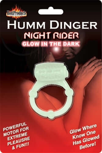 Humm Dinger Night Rider Glow-in-the-Dark Vibrating Penis Ring - Each-0
