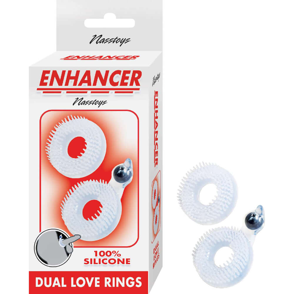 Enhancer Dual Love Rings - Clear-1