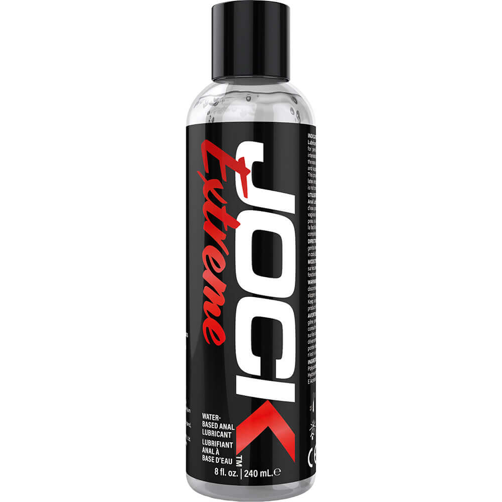 Jock Extreme Anal Lubricant 8 Oz bottle showcasing premium water-based lubricant for enhanced comfort and glide.