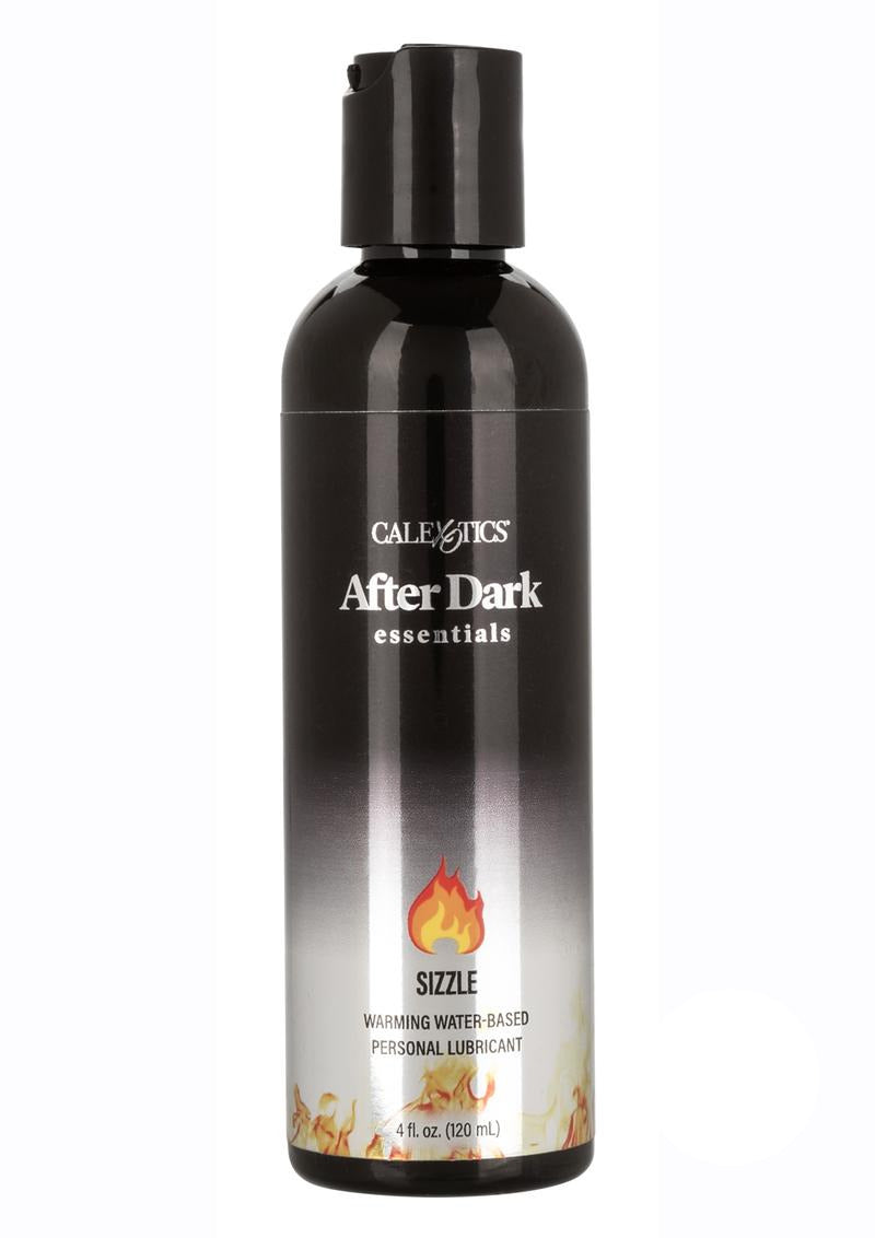 After Dark Essentials Sizzle Ultra Warming Water Based Lubricant 4 Oz bottle with warming sensation features.