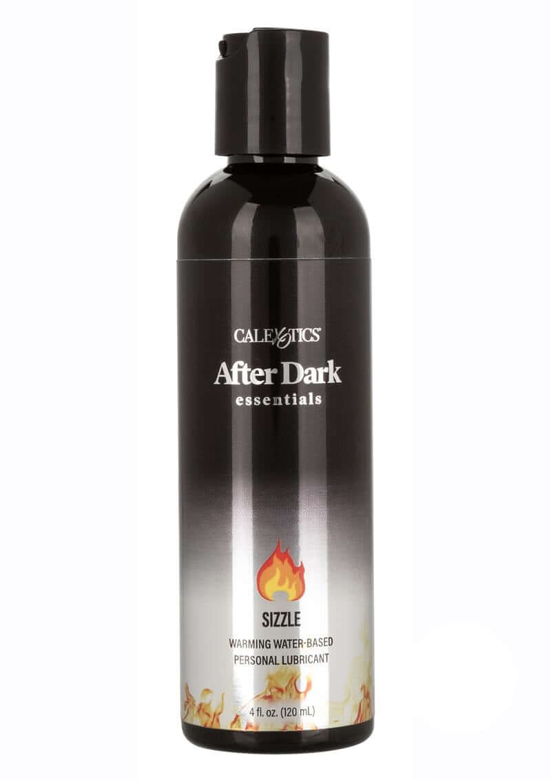 After Dark Essentials Sizzle Ultra Warming Water Based Lubricant 4 Oz bottle with warming sensation features.