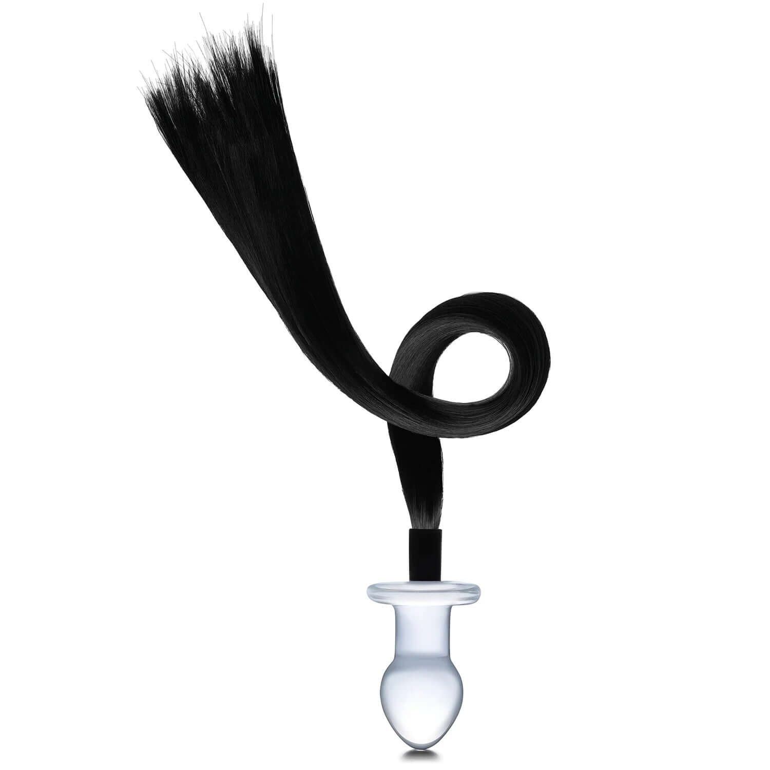 3" Horse Tail Glass Butt Plug-0