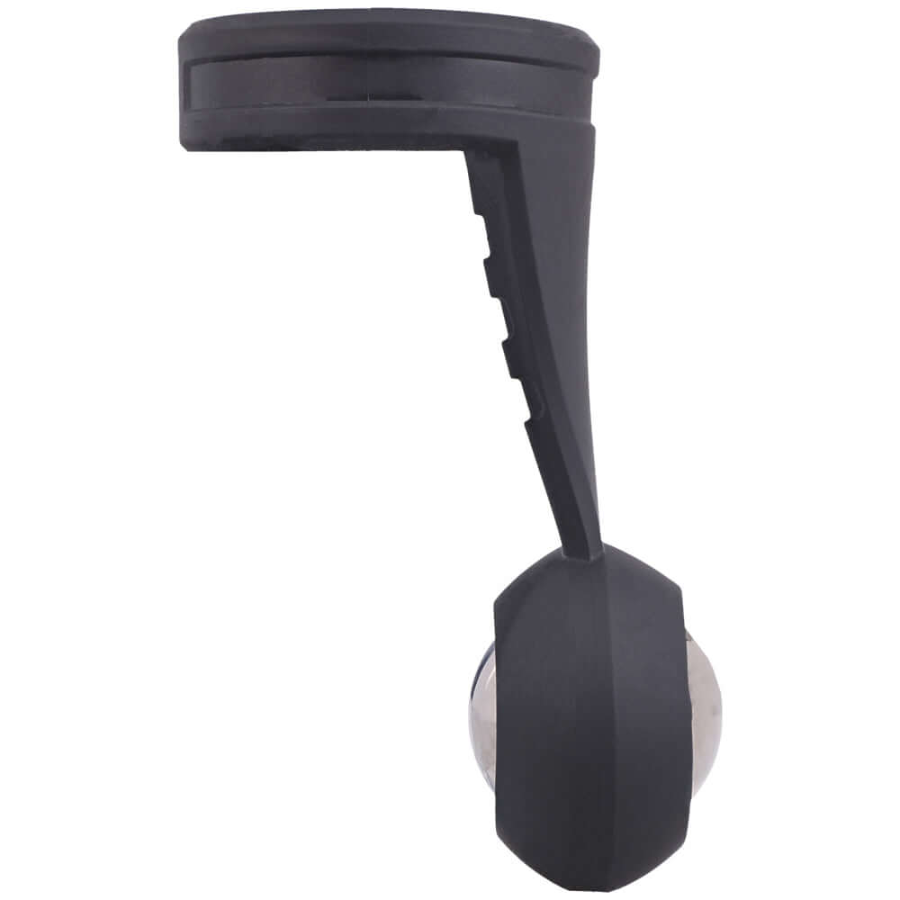 Fort Troff Swing N Hang Black side view showcasing its unique weighted silicone design and durable steel core.