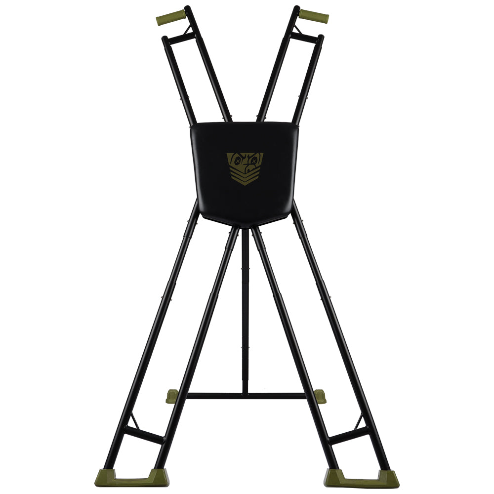 Fort Troff Tactical Cross Black Green adjustable positioning frame with a sturdy steel design.