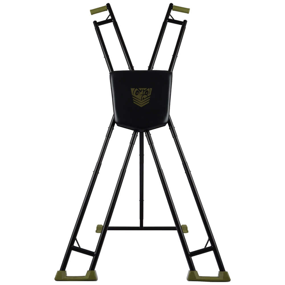 Fort Troff Tactical Cross Black Green adjustable positioning frame with a sturdy steel design.