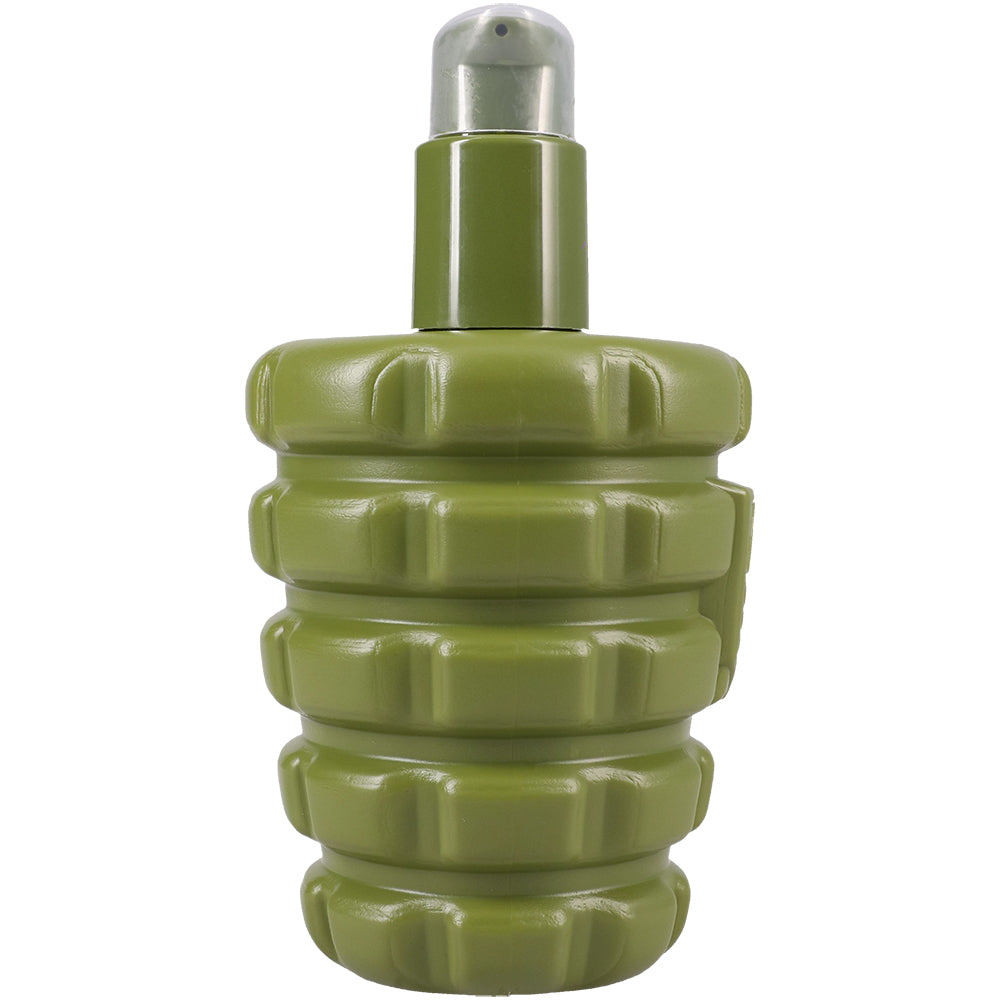 Fort Troff Grunt Load Hybrid Glide 10 Oz bottle designed like a green grenade for fun and discreet personal lubrication.