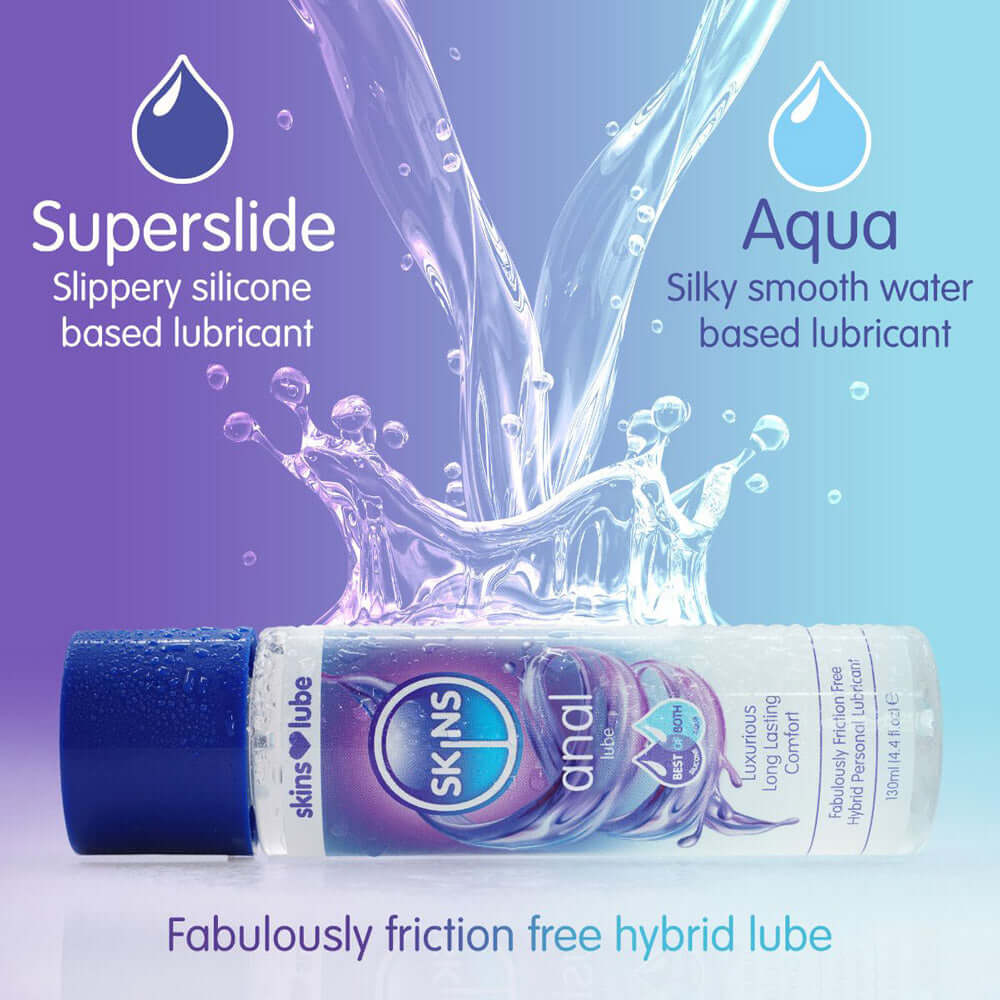 Skins Anal Hybrid Silicone and Water Based Lubricant 4.4 Fl Oz-1