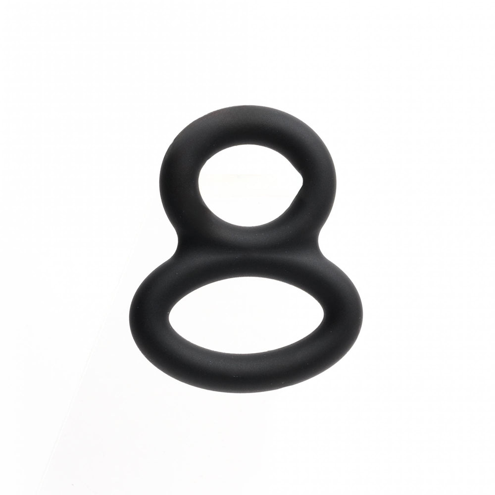 Sport Fucker Frank Liquid Silicone Cock Ring in black silicone, designed for a snug fit and enhanced performance.