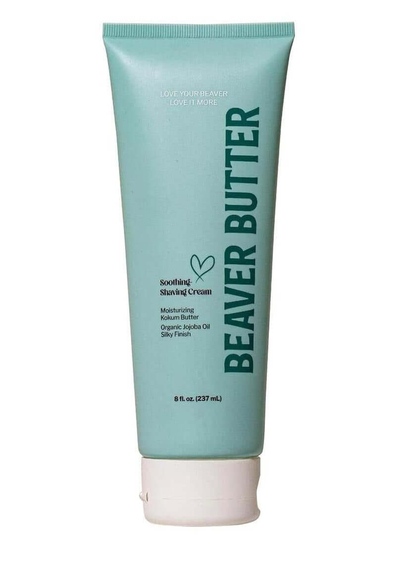 Beaver Butter Soothing Shaving Cream 8 Oz tube with moisturizing ingredients for a smooth shave and soft skin.