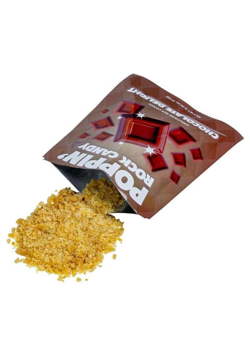 Popping Rock Candy Oral Sex Candy Chocolate Delight package with candy spilling out.