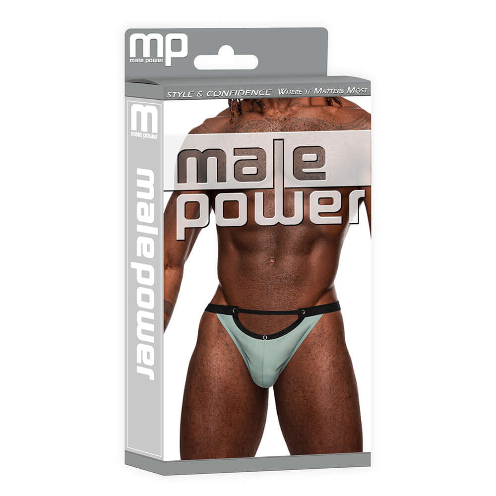 Male Power Magnificence Jock Jade L XL packaging featuring a modern jockstrap in jade color by Male Power.