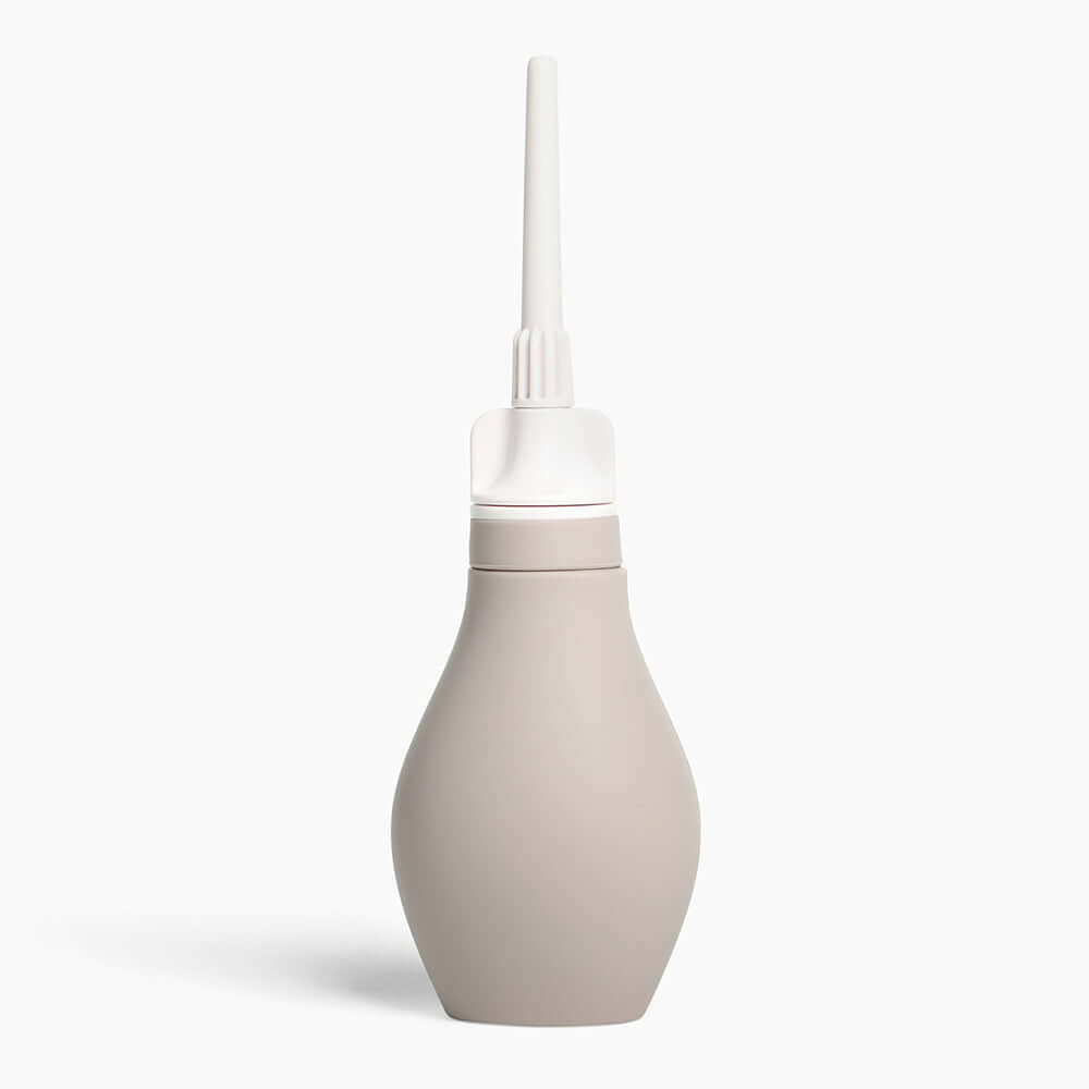 Du Douche Stone Gray premium cleansing bulb with ergonomic design and easy-fill functionality.