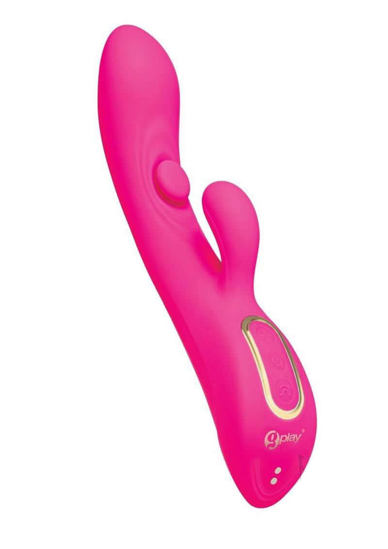 Bodywand G-Play Inner Tapping Vibrator Pink, a triple-stimulation ergonomic rabbit-style vibrator.
