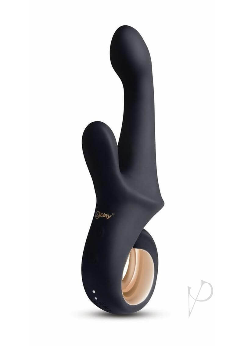 Bodywand G-Play Come Hither & Clitoral Vibrator Black, dual-stimulation design for pleasure and comfort.