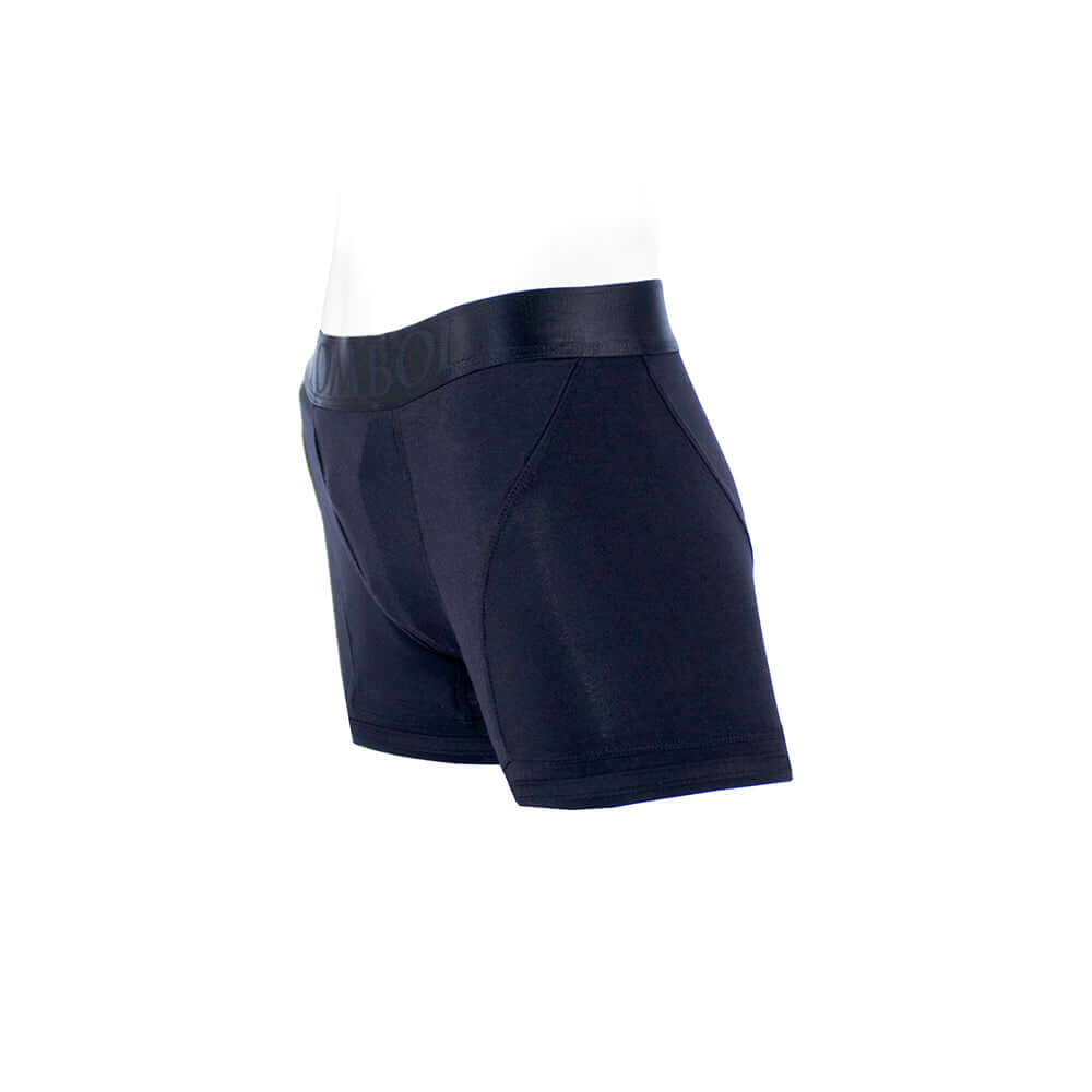 Spareparts Tomboii Rayon Boxer Briefs Harness Black Size 2XL side view showcasing premium comfort and fit