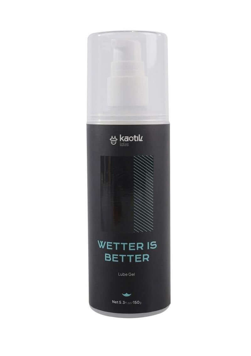 Kaotik Labs Wetter is Better Lubricant Gel 5.3 Oz bottle with a sleek design for smooth glide and comfort.