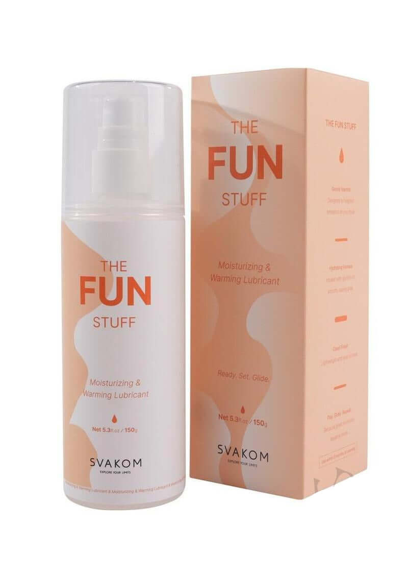 Svakom Moisturizing & Warming Water Based Lubricant 5.3 Oz with packaging and pump design.