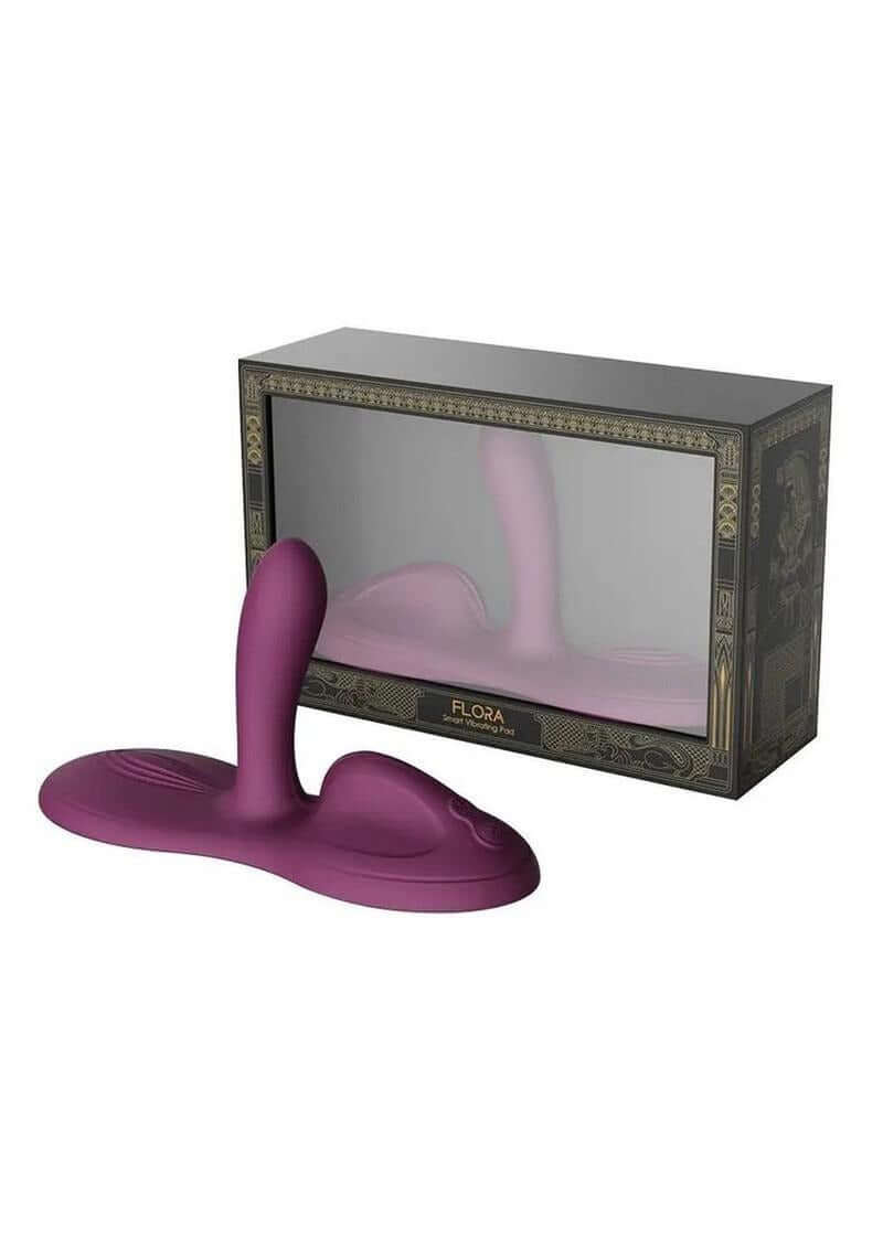 Zalo Flora App Compatible Smart Vibrating Pad Purple displayed with stylish packaging.