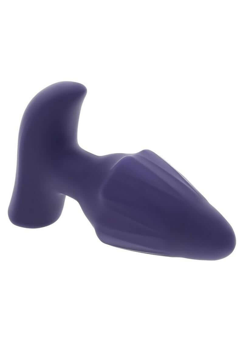 Starburst Vibrating Expandable Anal Plug with Remote Purple, made from body-safe silicone for customizable comfort.