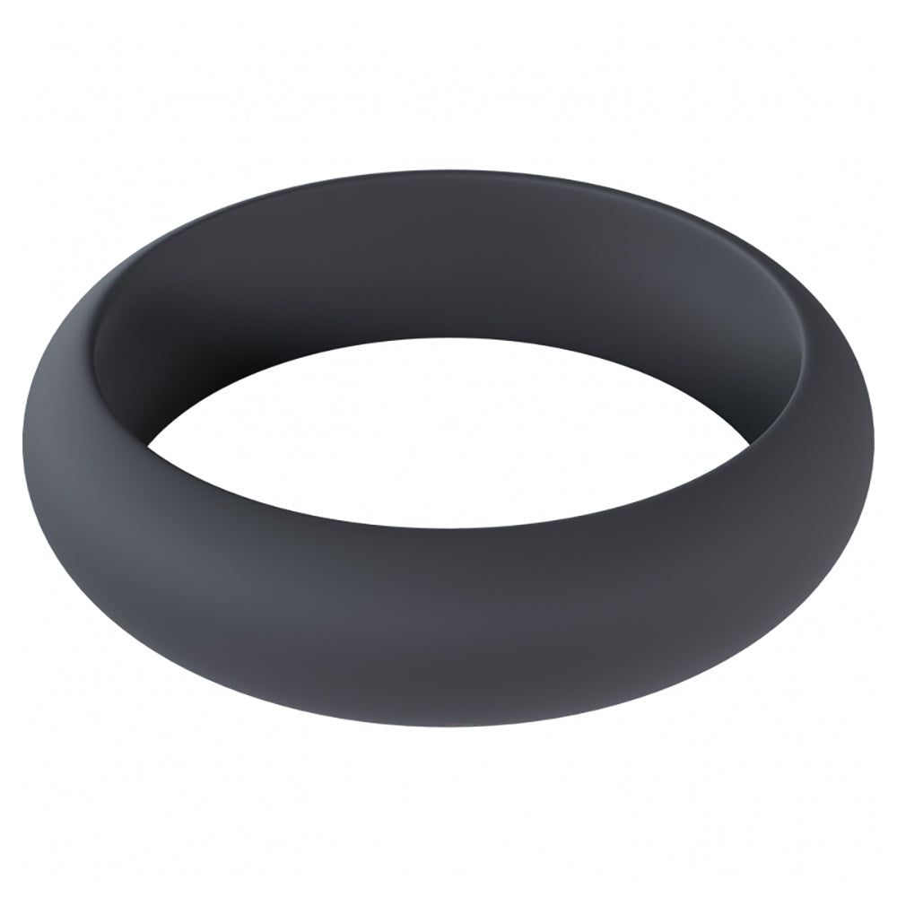 Levelz Wide O Silicone Cock Ring Large 42mm Black, a premium silicone ring for enhanced pleasure.