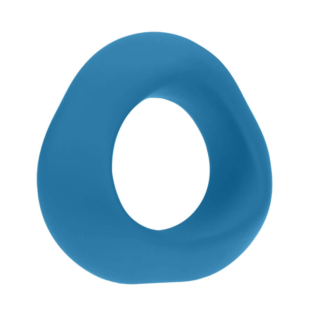 Levelz Ergo Liquid Silicone Cock Ring Teal - ergonomic, premium silicone support ring in teal color.