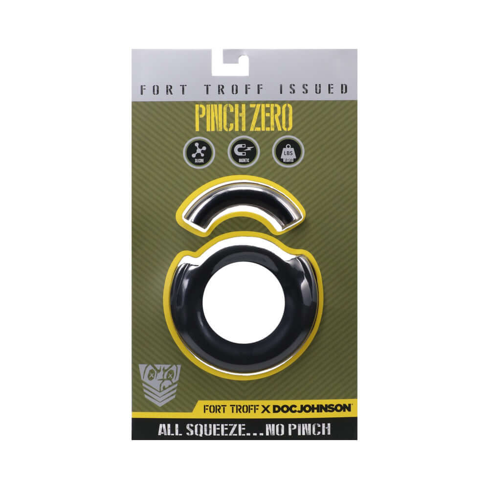 Fort Troff Pinch Zero Ring Black packaging showcasing its design and features for secure comfort.