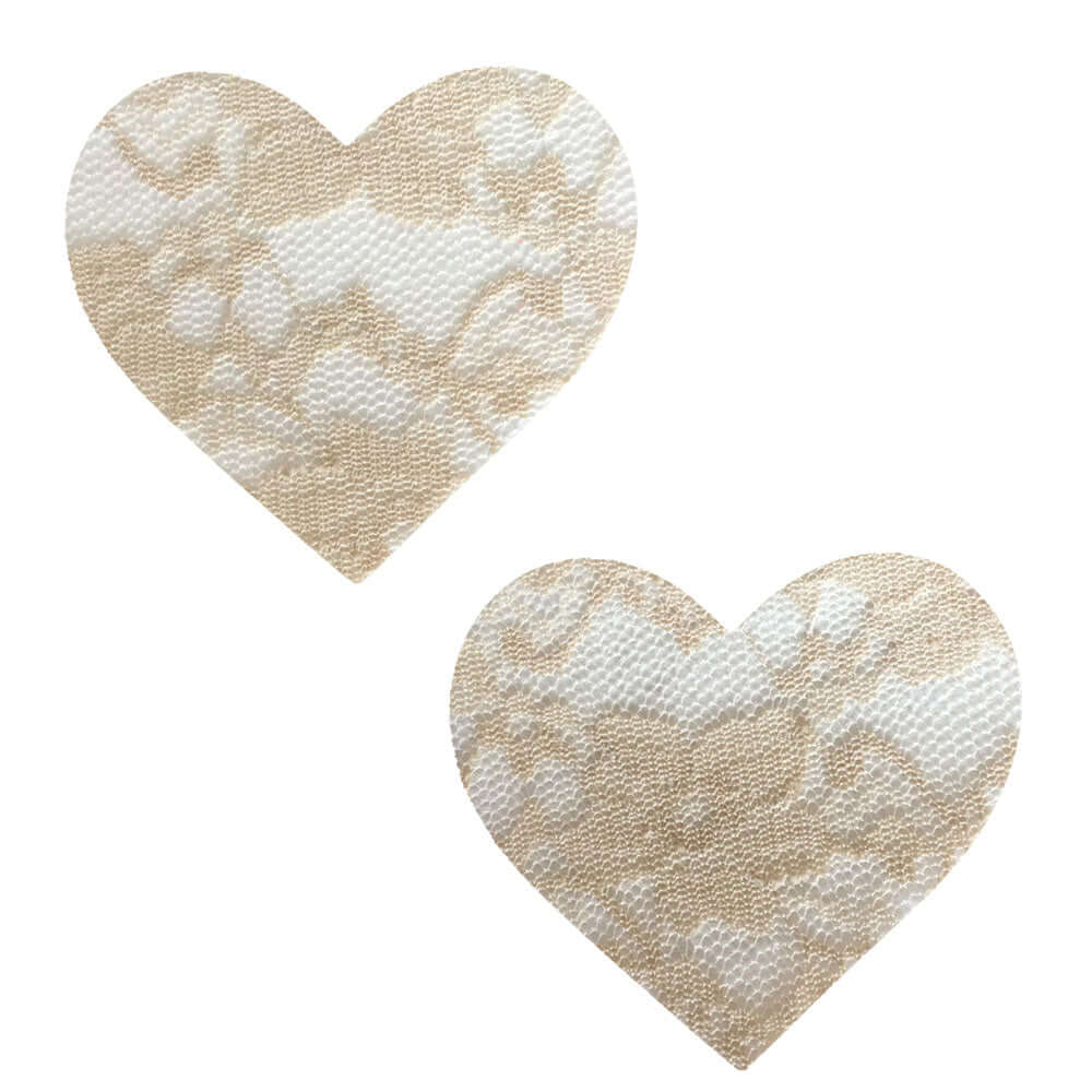 Nude Toffee Lace I Heart U Pasties-0
