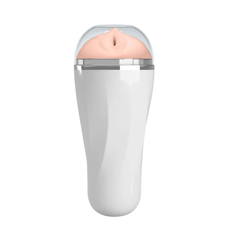 Crazy Bull Trish Masturbator White in a sleek design featuring a lifelike inner sleeve for enhanced pleasure.